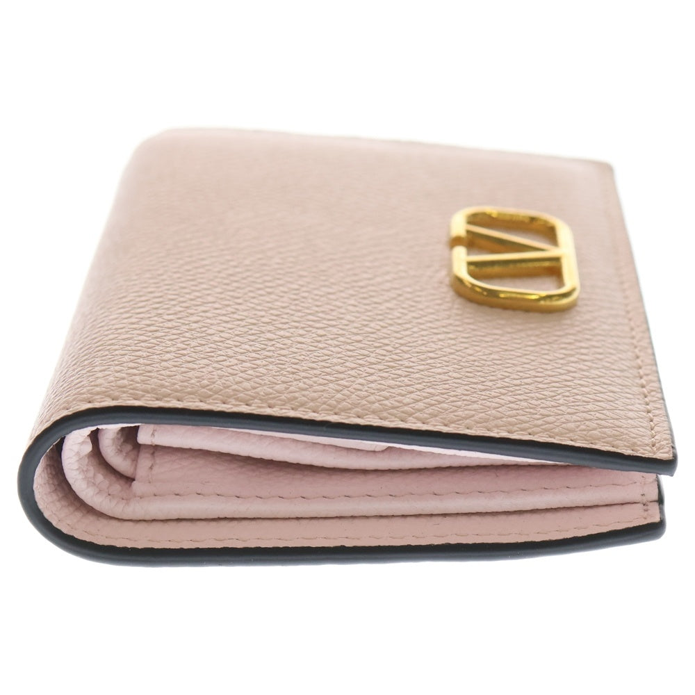VALENTINO(ヴァレンティノ) Vロゴ 二つ折り財布 コンパクトウォレット ピンク レディース