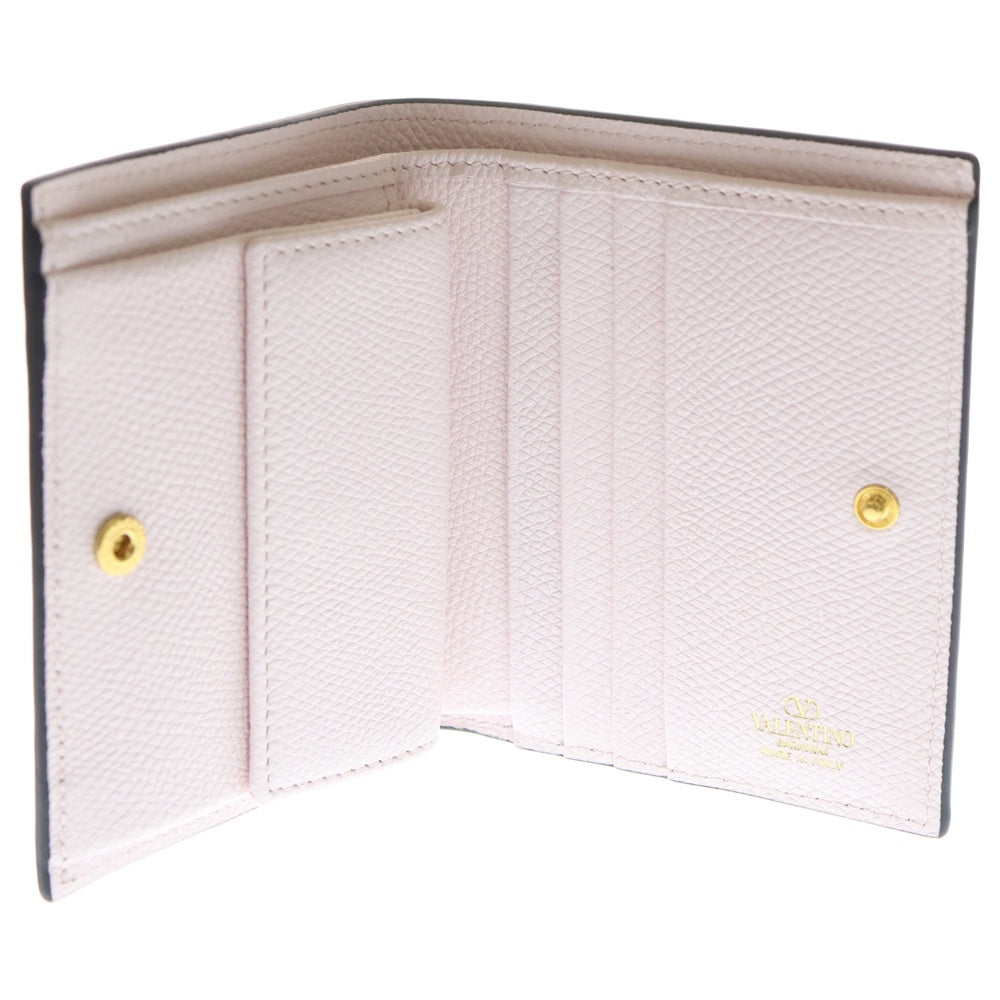 VALENTINO(ヴァレンティノ) Vロゴ 二つ折り財布 コンパクトウォレット ピンク レディース