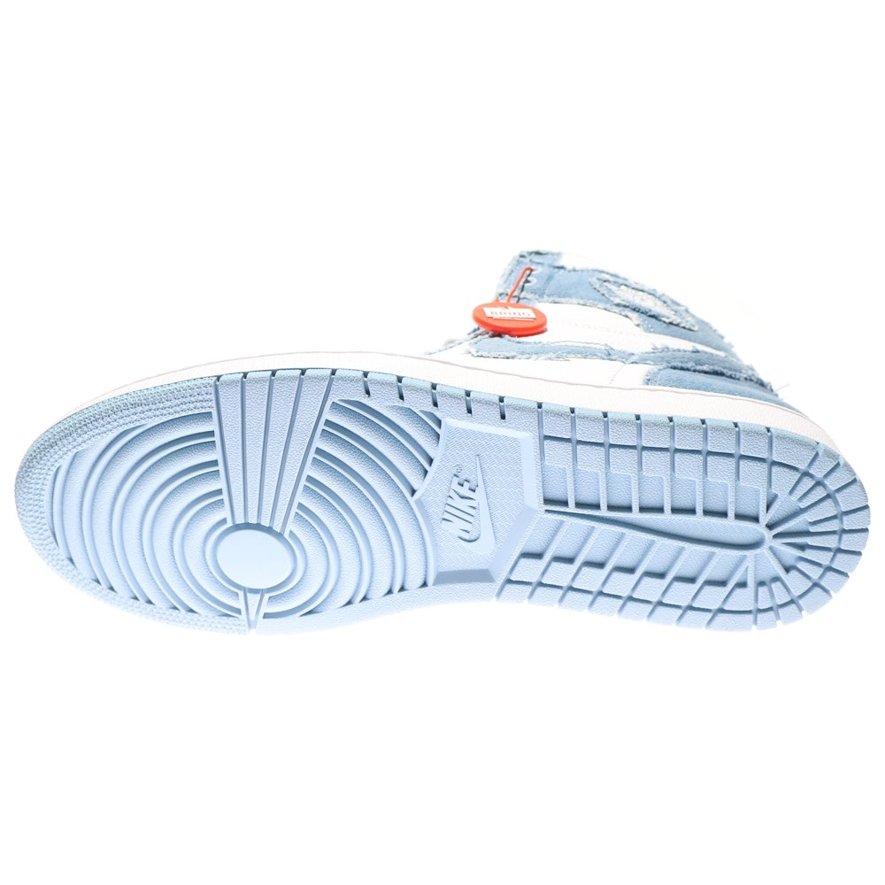 NIKE(ナイキ) WMNS AIR JORDAN 1 HIGH OG DENIM ウィメンズ エアジョーダン1 OG デニム ハイカットスニーカー ホワイト/ブルー US12/29cm DM9036-104 レディース