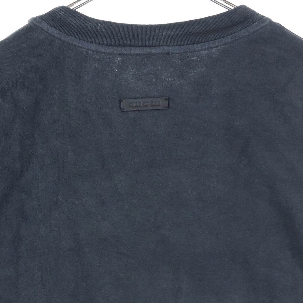FEAR OF GOD(フィアオブゴッド) RELAXED LS TEE 袖ロゴ フロントプリント長袖Tシャツ 長袖カットソー ブラック