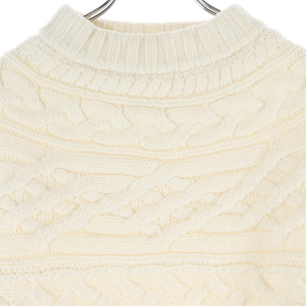 Sacai(サカイ) 22AW モックネックケーブルニット セーター 22-06288 ホワイト
