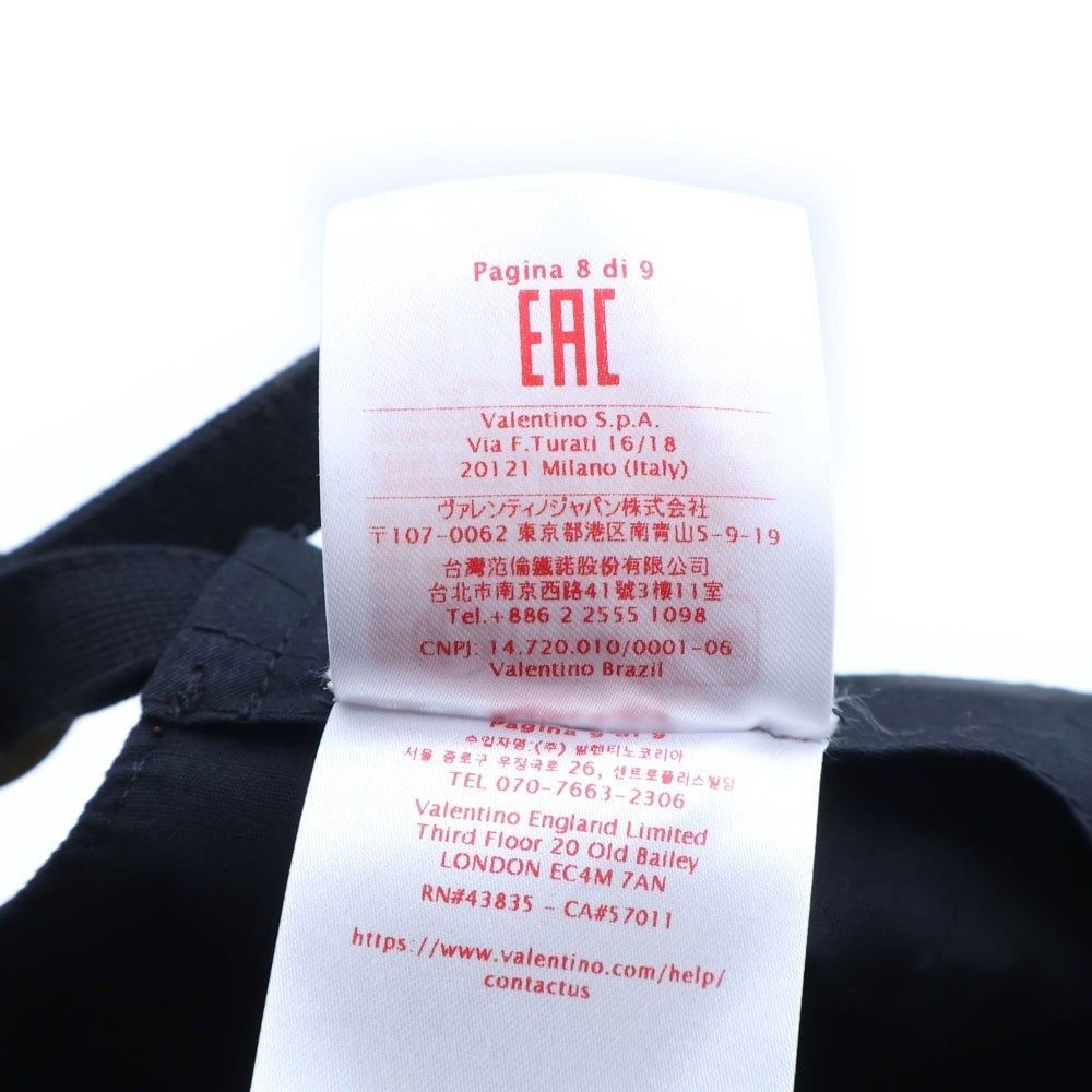 VALENTINO(ヴァレンティノ) 6Y2HDA41WGJ エンブロイダリーベースボールキャップ 帽子 ブラック
