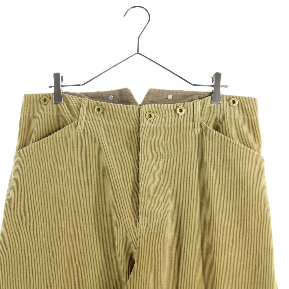 HUMAN MADE(ヒューマンメイド) CORDUROY PANTS ボタンデザイン コーデュロイパンツ ベージュ HM28PT019