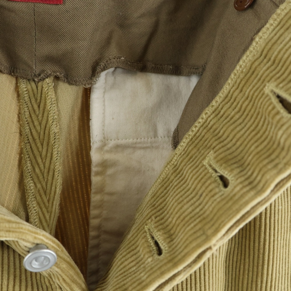 HUMAN MADE(ヒューマンメイド) CORDUROY PANTS ボタンデザイン コーデュロイパンツ ベージュ HM28PT019