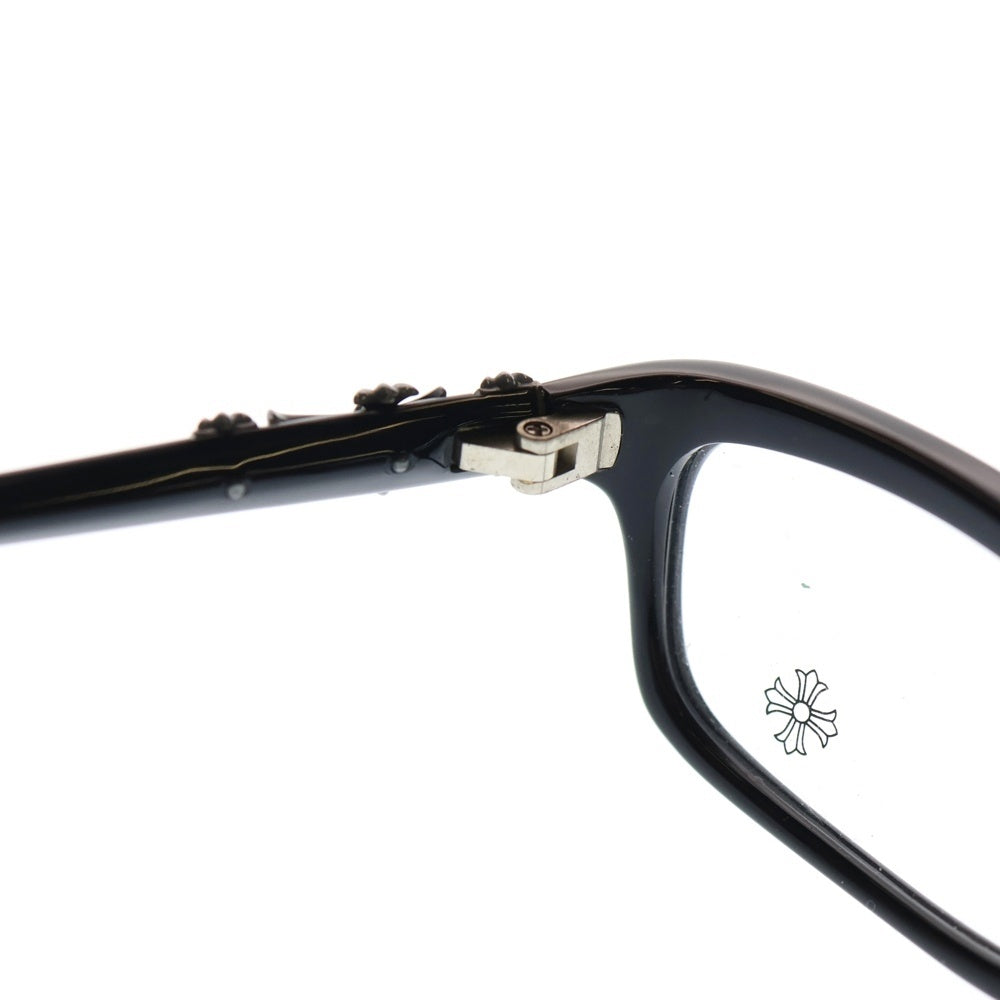 CHROME HEARTS(クロムハーツ) BEARDED BABY-A Dark Tortoise クロステンプル アイウェア メガネ ブラック/シルバー