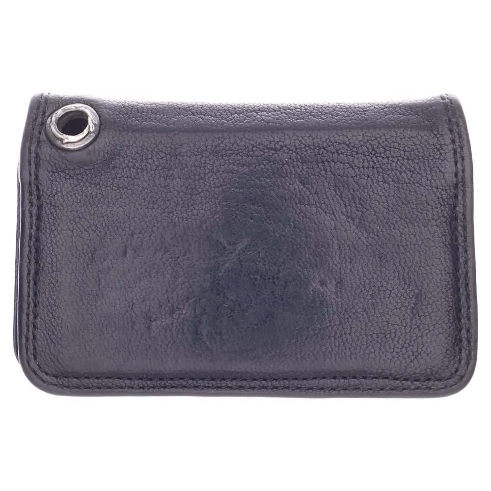 CHROME HEARTS(クロムハーツ) CARD CASE グロメット付きレザーカードケース ブラック/ネイビー