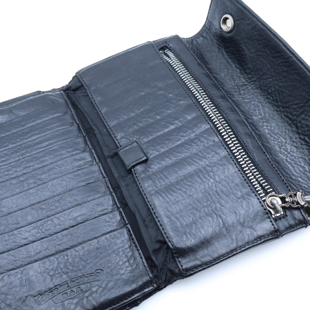CHROME HEARTS(クロムハーツ) WAVE ウェーブ レザーウォレット 財布 ブラック BCA374