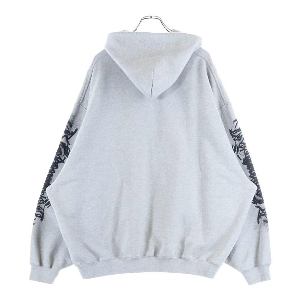 VETEMENTS(ヴェトモン) 25AW UH76HD800G Gothオーバーサイズパーカー フーディー グレー