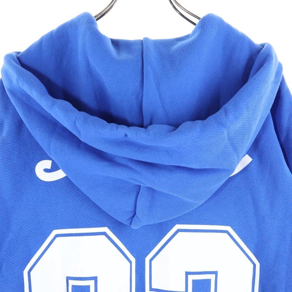 OFF-WHITE(オフホワイト) 24SS FELPA HOODIE FOOTBALL フロントロゴプリント フットボール スウェット プルオーバーパーカー ブルー OMBB118S24FLE005