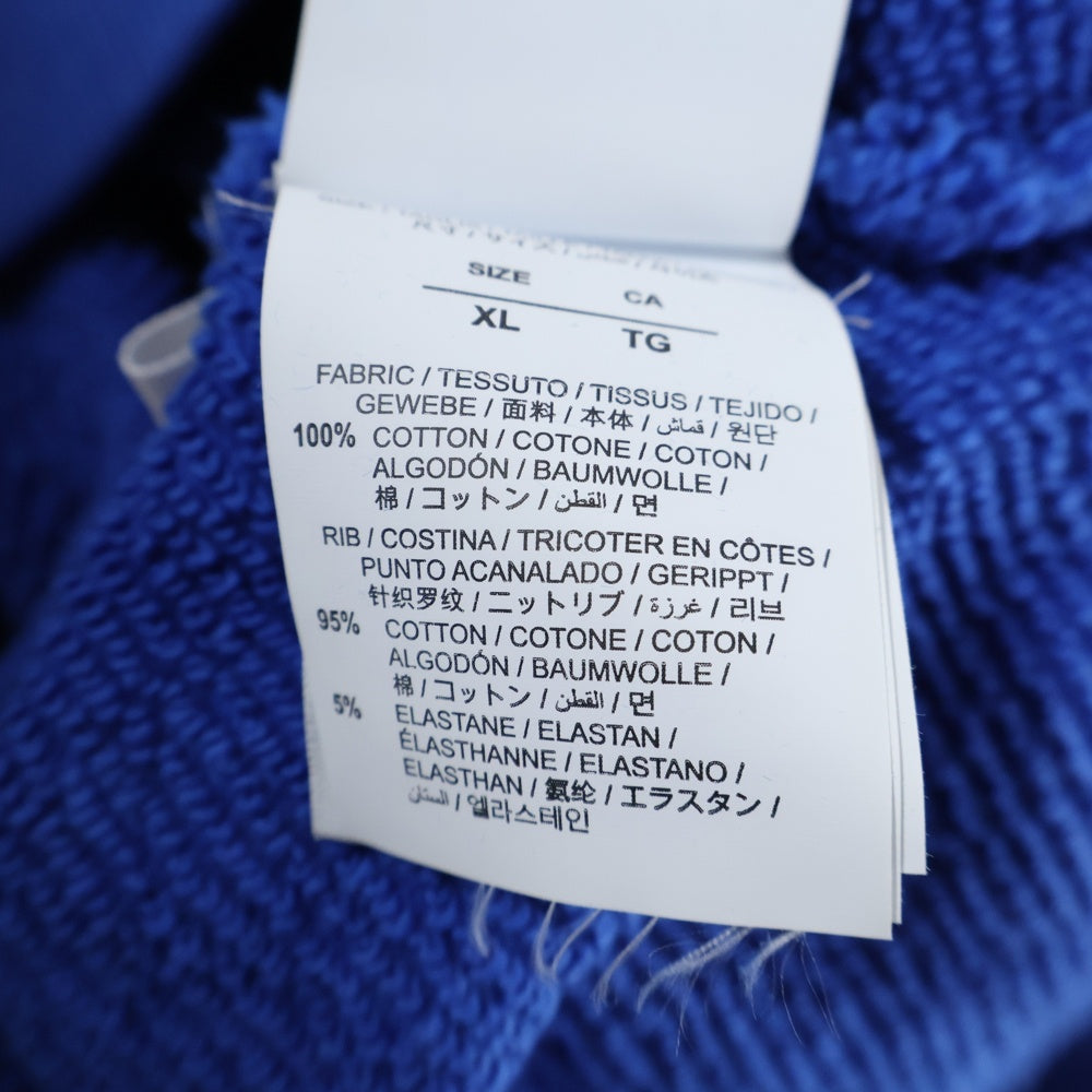 OFF-WHITE(オフホワイト) 24SS FELPA HOODIE FOOTBALL フロントロゴプリント フットボール スウェット プルオーバーパーカー ブルー OMBB118S24FLE005