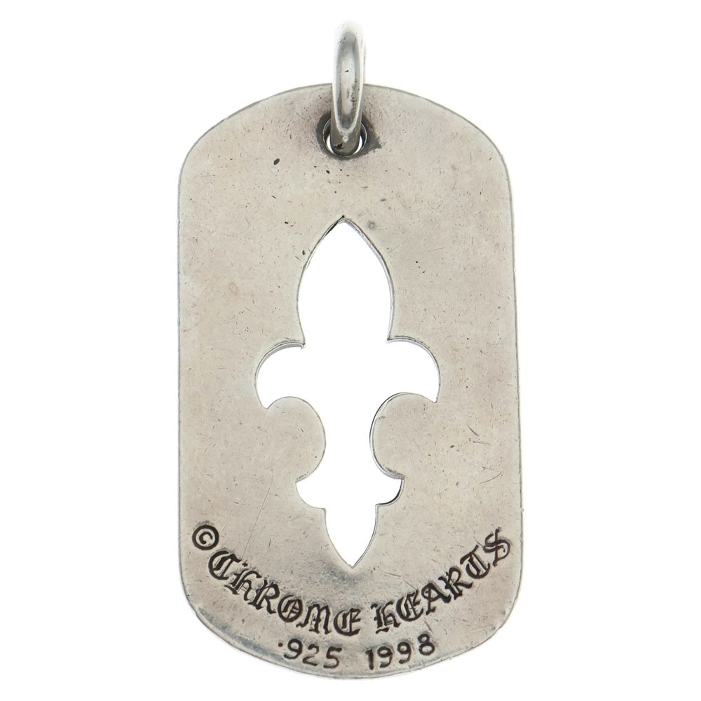 CHROME HEARTS(クロムハーツ) D TAG LRG CO CRS カットアウトフレア ラージ ドッグタグ ネックレストップ シルバー