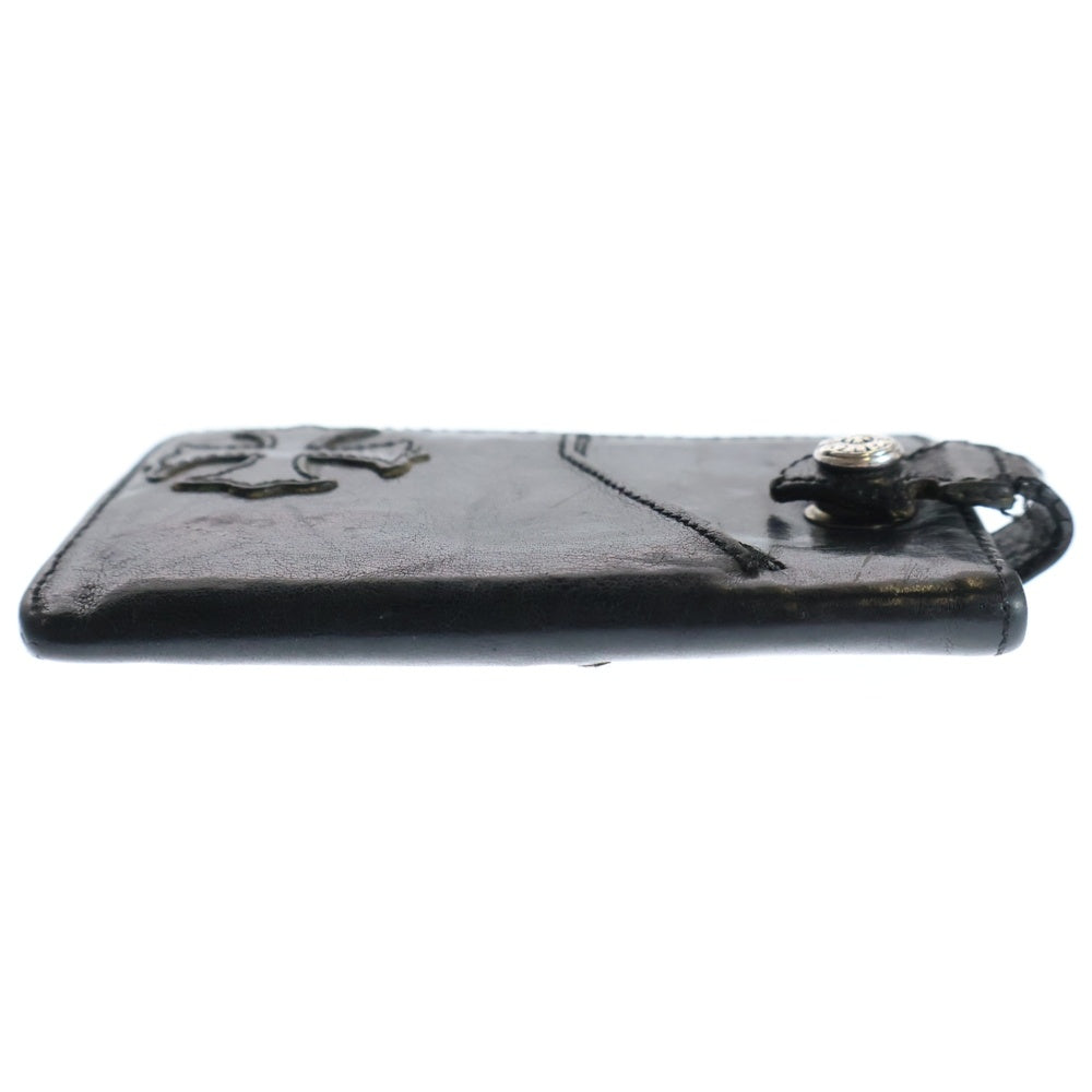 CHROME HEARTS(クロムハーツ) THE WAY I WALK CHプラスパッチレザーカードケース ブラック レディース