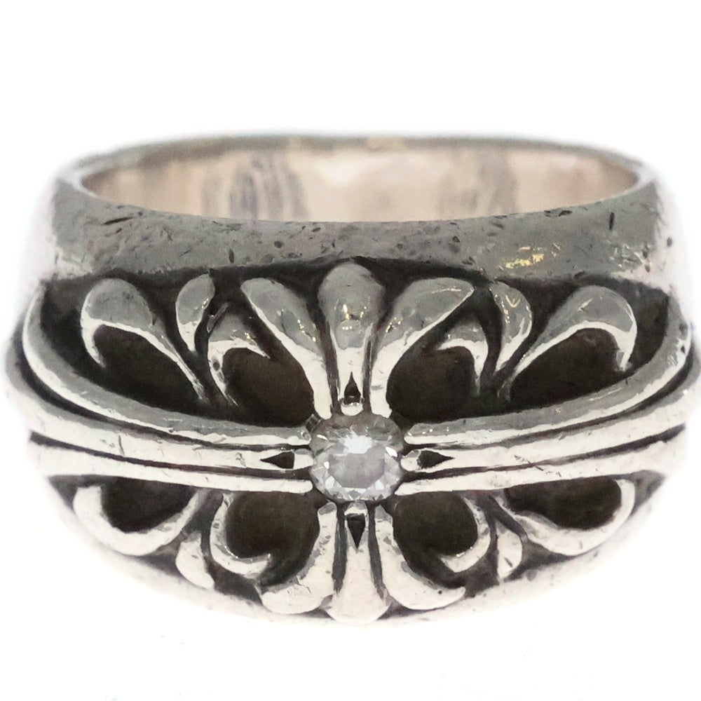 CHROME HEARTS(クロムハーツ) FLRL CRS 1DIA フローラルクロス 1ダイヤ シルバーリング
