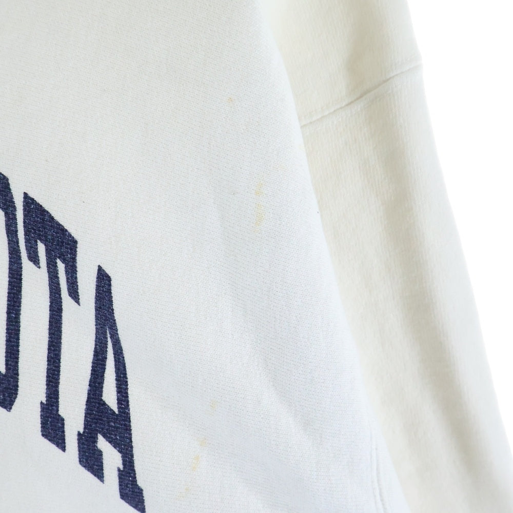 CHAMPION(チャンピオン) 80s REVERSE WEAVE USA製 3段プリント 染み込み スウェット トレーナー ホワイト