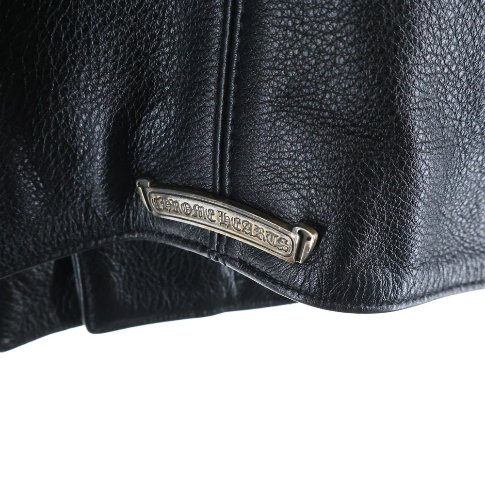 CHROME HEARTS(クロムハーツ) RACING2 レーシング2 ダガージップシングルライダースレザージャケット ブラック