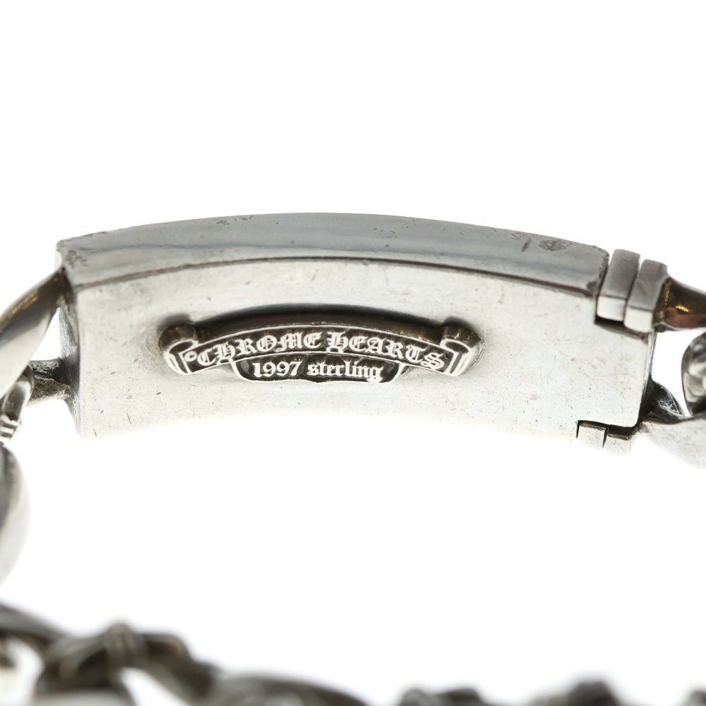 CHROME HEARTS(クロムハーツ) ID FLORAL CRS フローラルクロスIDファンシーリンク ブレスレット 13LINK シルバー BCA166