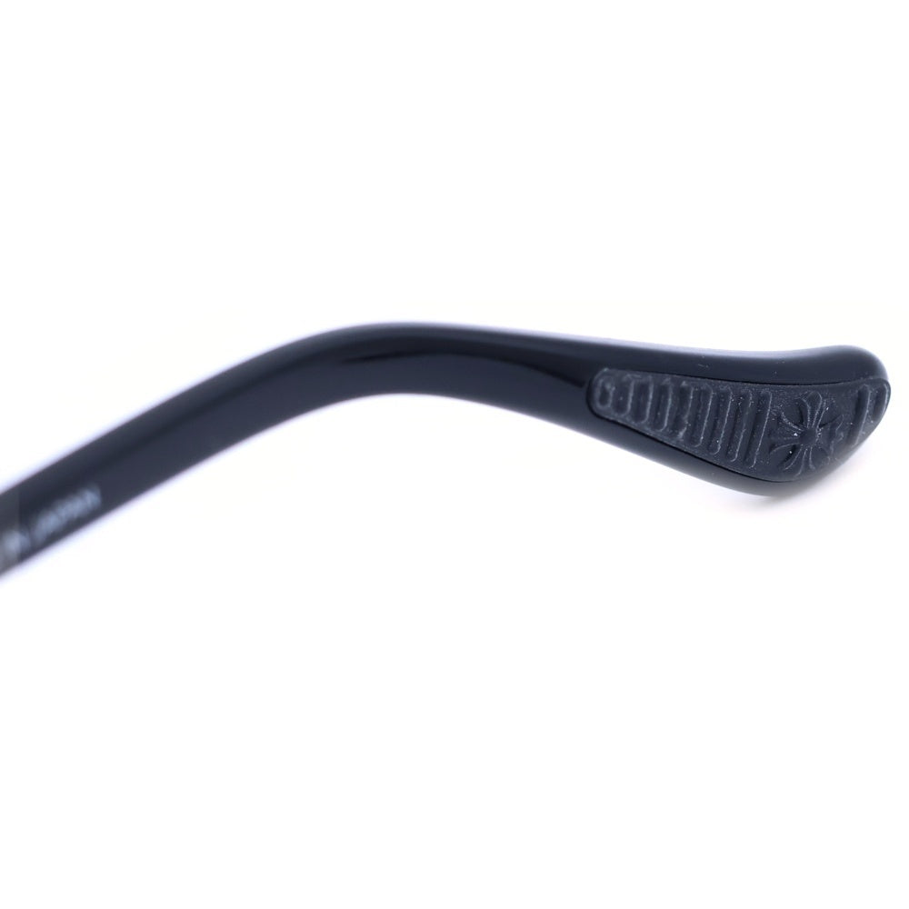 CHROME HEARTS(クロムハーツ) YOU'RE LATE フローラルクロステンプルスクエアサングラス アイウェア メガネ 眼鏡 ブラック/シルバー 56□18-146