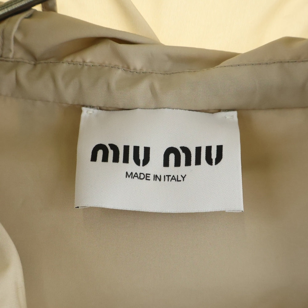 miumiu(ミュウミュウ) テクニカルファブリック フーディージャケット ML1055 S000 13MF ベージュ