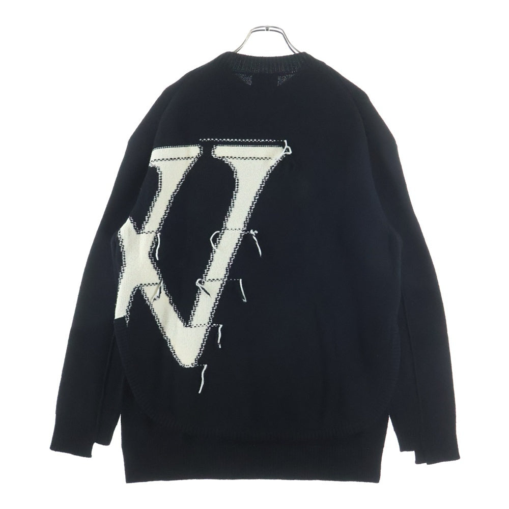 OFF-WHITE(オフホワイト) Sweater OMHE190C99KNI001 ロゴ 長袖ニット セーター ブラック