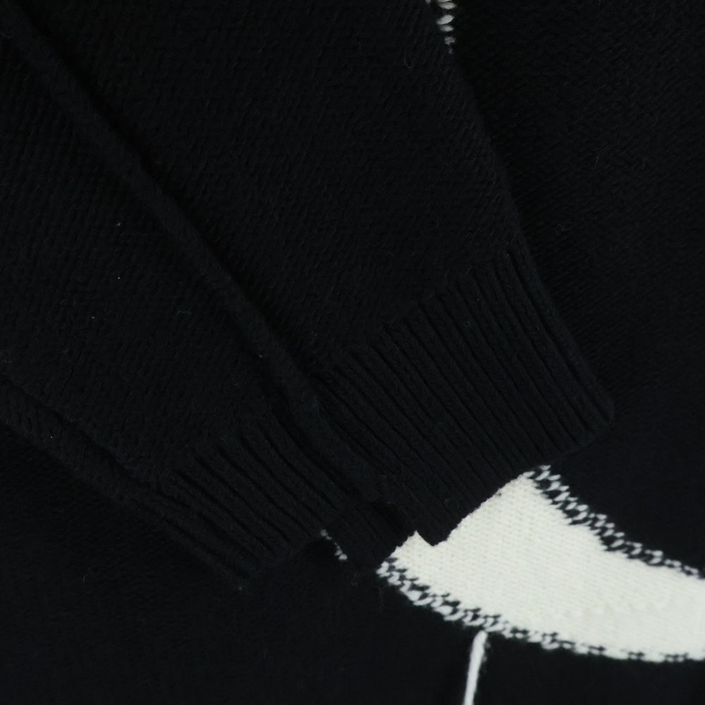 OFF-WHITE(オフホワイト) Sweater OMHE190C99KNI001 ロゴ 長袖ニット セーター ブラック