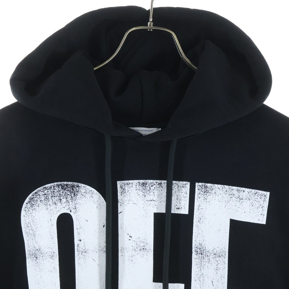 OFF-WHITE(オフホワイト) Big Off Diagonal Skate Hoodie OMBB085F25FLE00Q ロゴプリントプルオーバーパーカー フーディーブラック