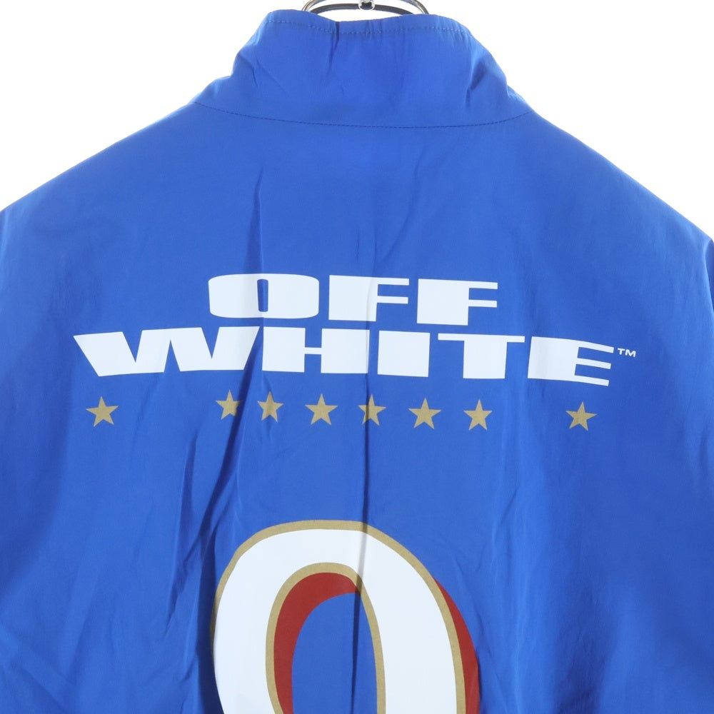 OFF-WHITE(オフホワイト) TYPE LOGO NYL TRACKTOP JACKETS OMBD05EF25FAB002 ロゴジップジャケット ブルー