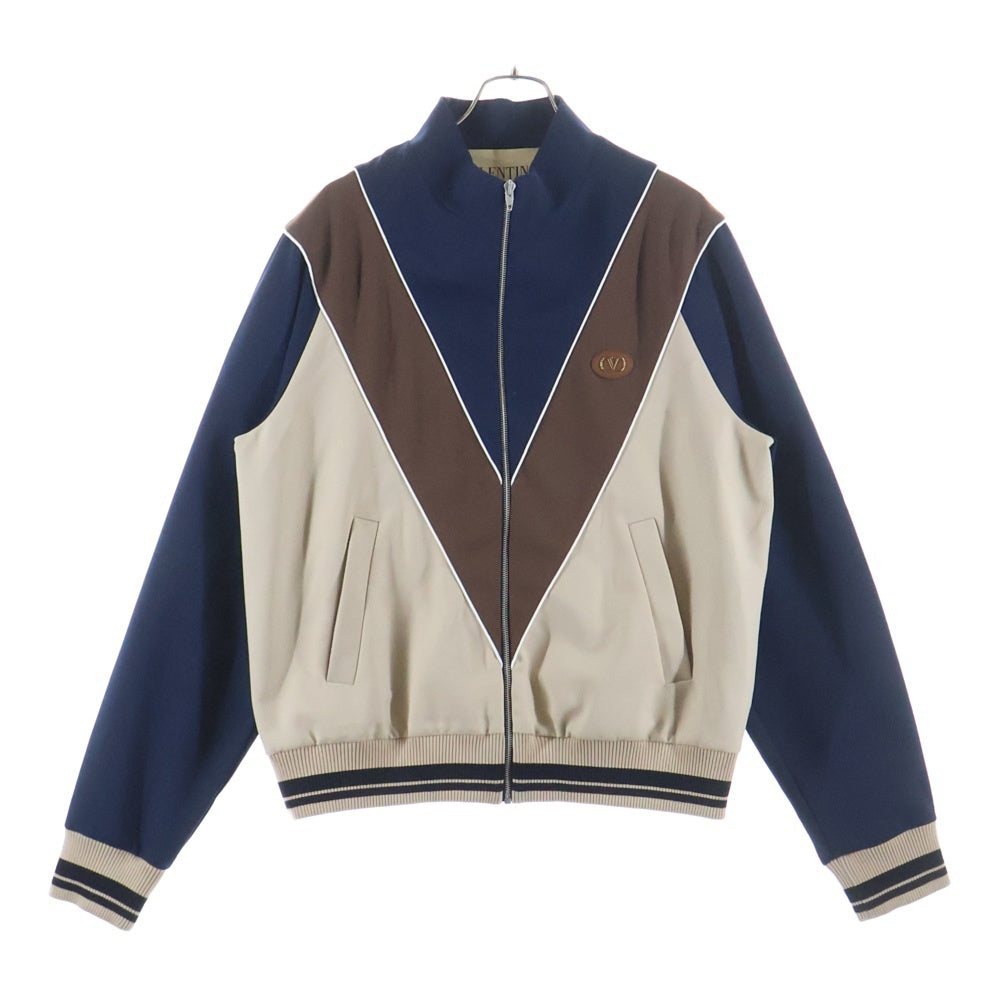 VALENTINO(ヴァレンティノ) V Logo Track Jacket 7V3MF29LAYY ロゴジップ トラックジャケット ブラウン/ベージュ