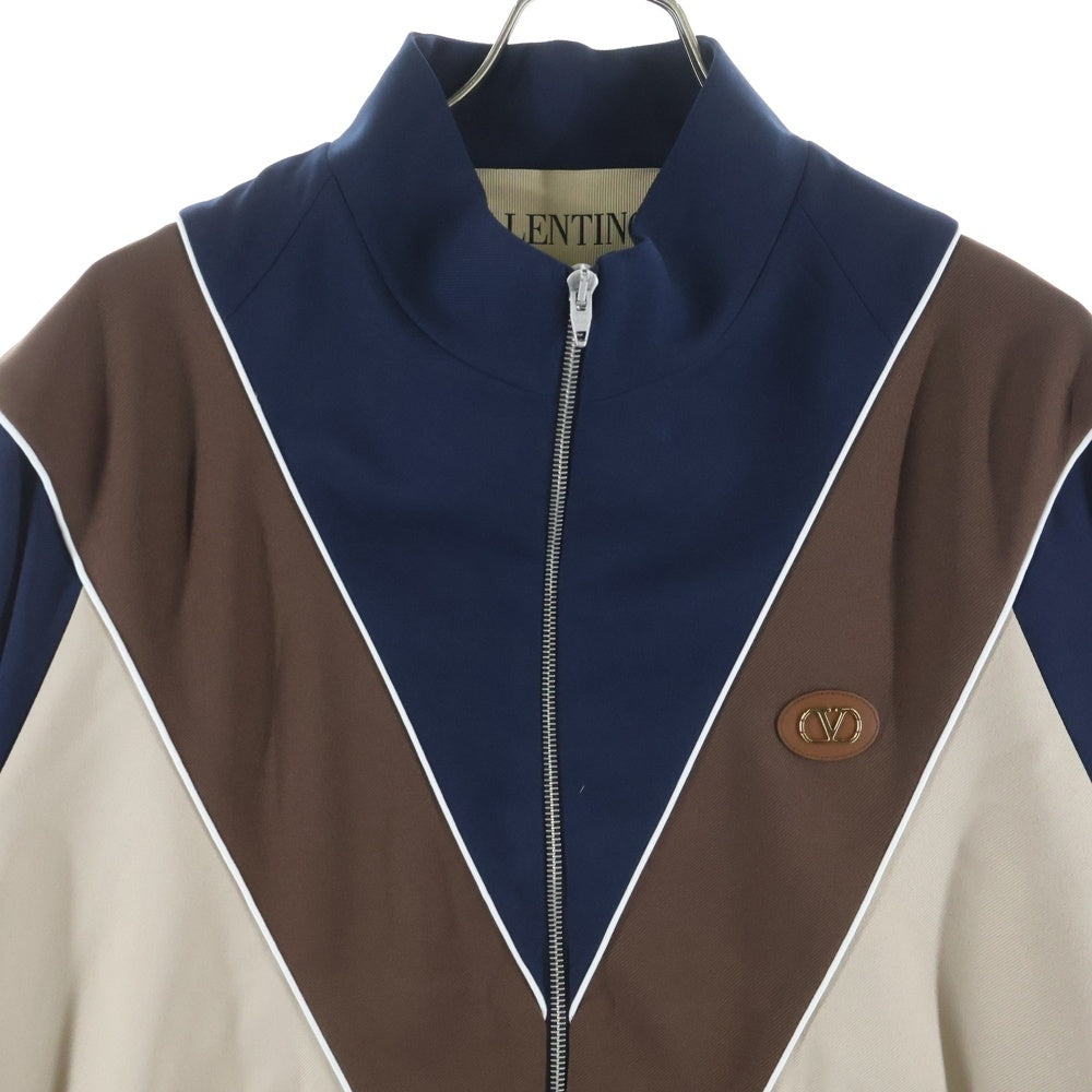 VALENTINO(ヴァレンティノ) V Logo Track Jacket 7V3MF29LAYY ロゴジップ トラックジャケット ブラウン/ベージュ