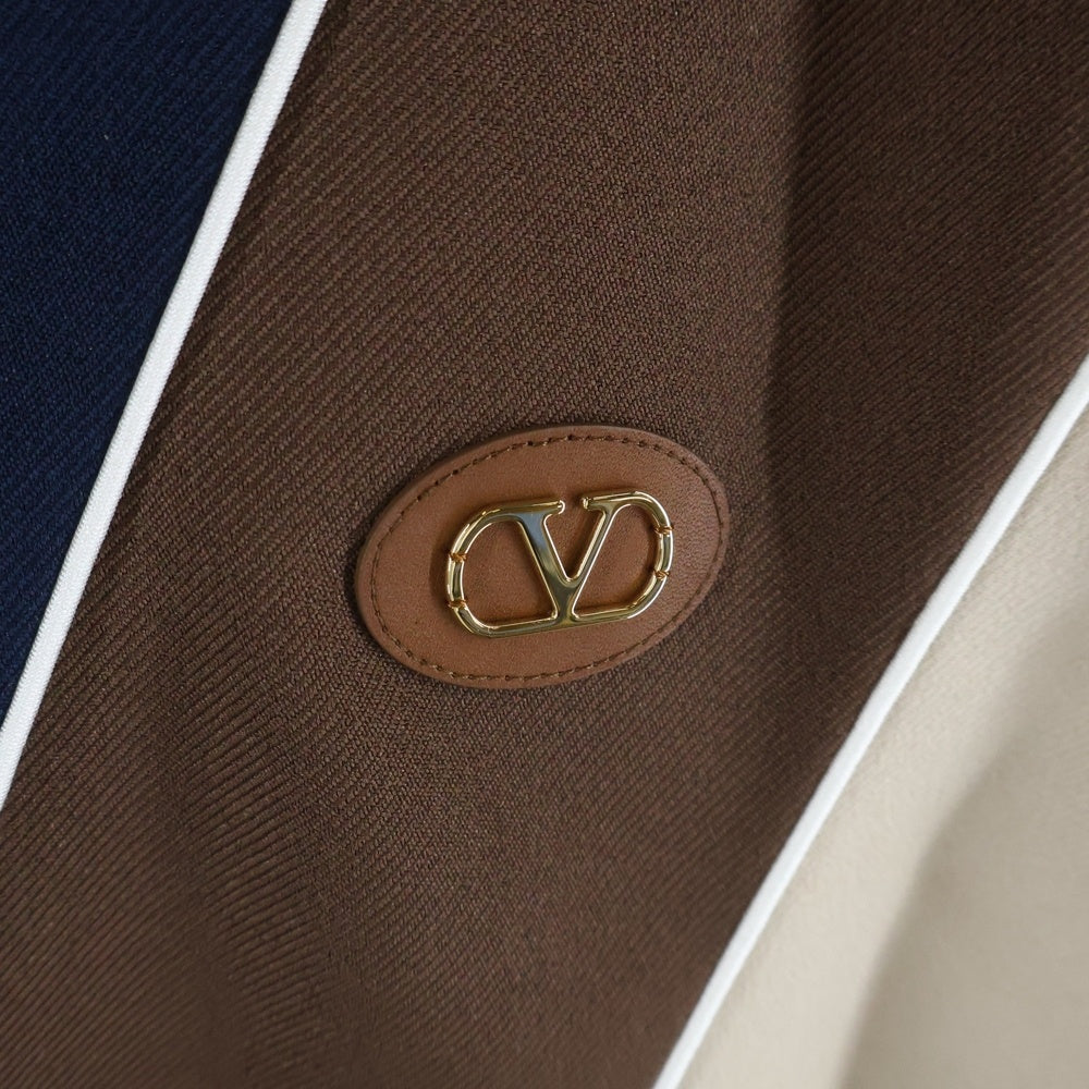 VALENTINO(ヴァレンティノ) V Logo Track Jacket 7V3MF29LAYY ロゴジップ トラックジャケット ブラウン/ベージュ