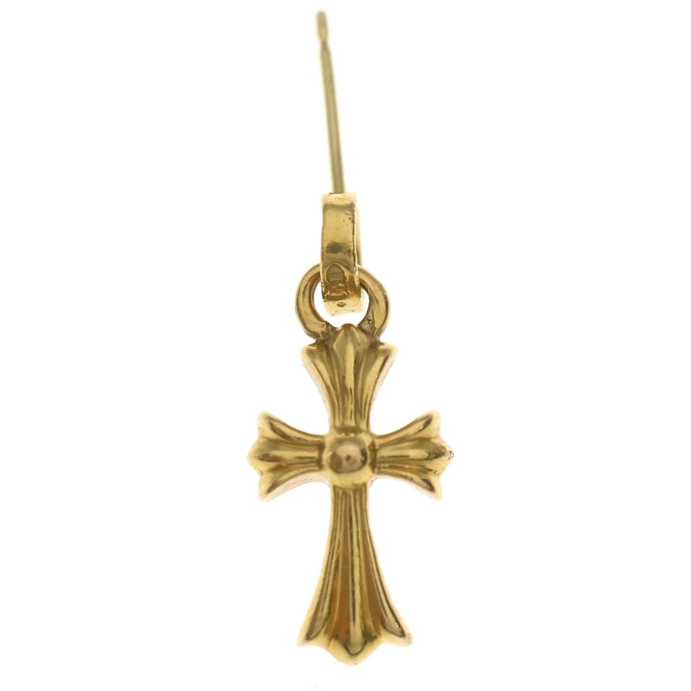 CHROME HEARTS(クロムハーツ) 22K BBY F PPRCHN ベイビーファットクロス ドロップピアス ゴールド