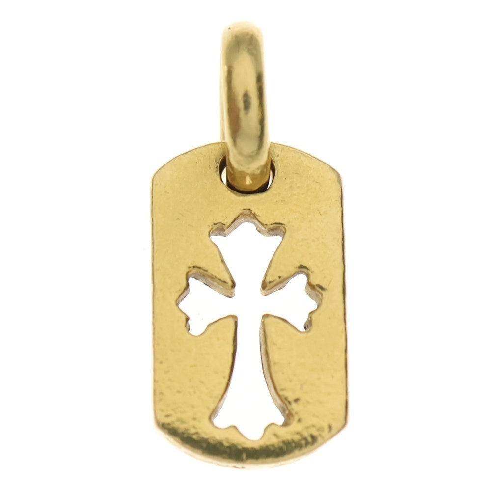 CHROME HEARTS(クロムハーツ) 22K DT TNY CO CRS タイニーカットアウトクロス ドッグタグ ペンダントトップ ゴールド BCA042