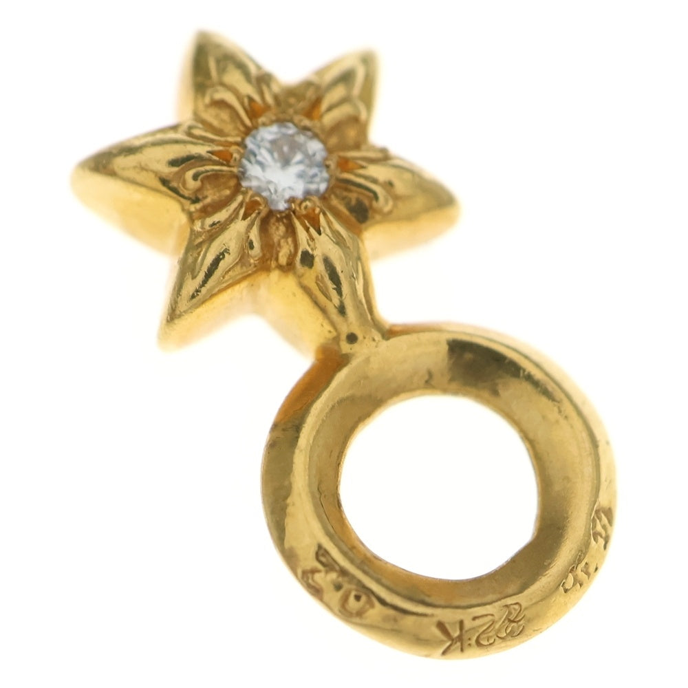 CHROME HEARTS(クロムハーツ) 22K STACK STAR V2 1PD スタースタックチャーム 1P ダイヤ ペンダントトップ ゴールド