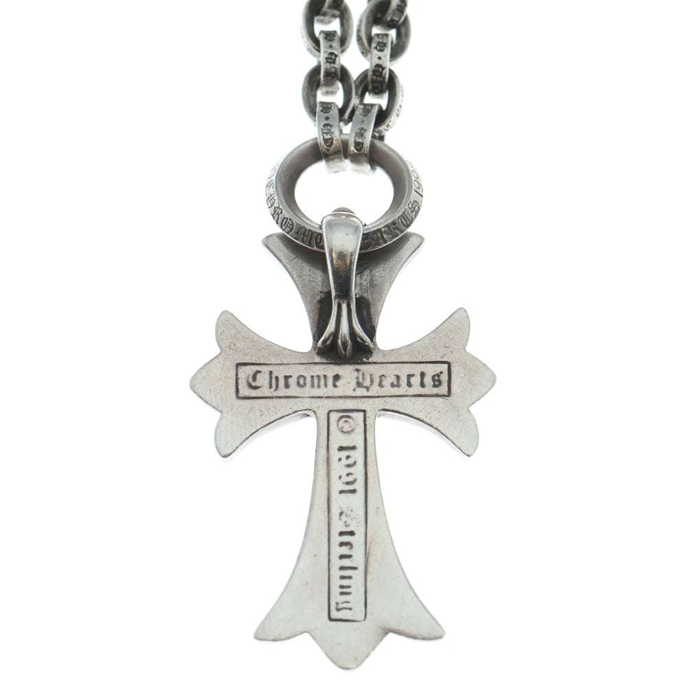 CHROME HEARTS(クロムハーツ) CH CRS SML PPR CHN P/D スモールクロス トップ ペーパーチェーン パヴェダイヤ シルバー