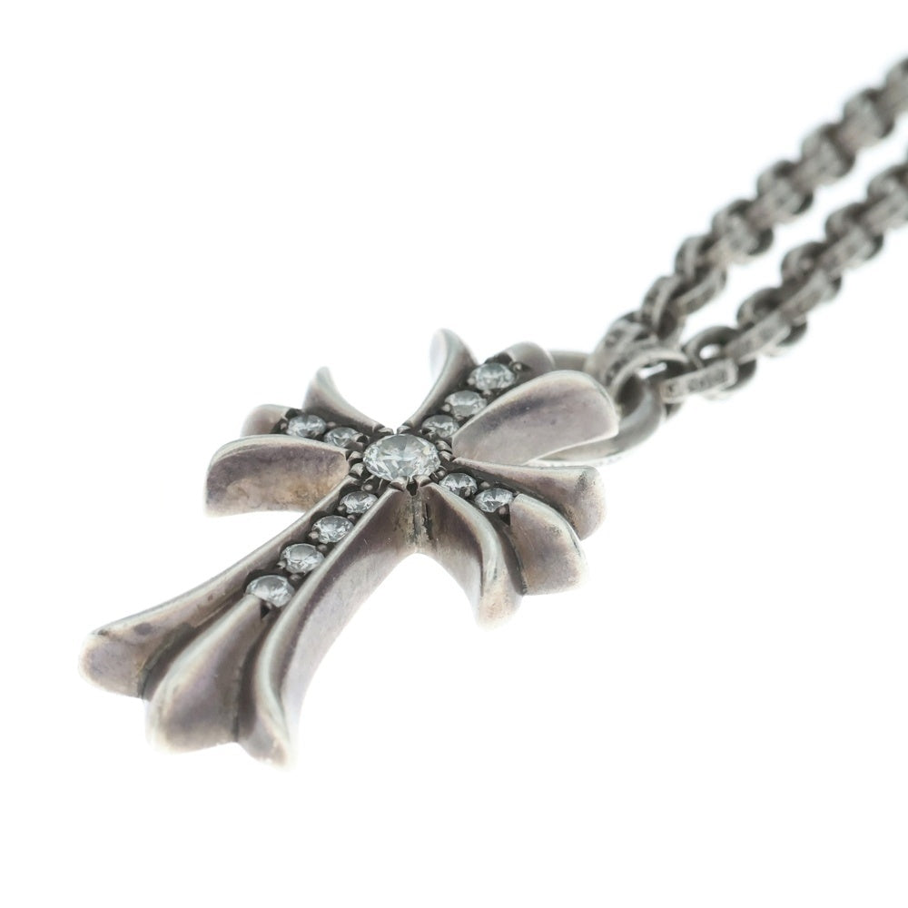 CHROME HEARTS(クロムハーツ) CH CRS SML PPR CHN P/D スモールクロス トップ ペーパーチェーン パヴェダイヤ シルバー