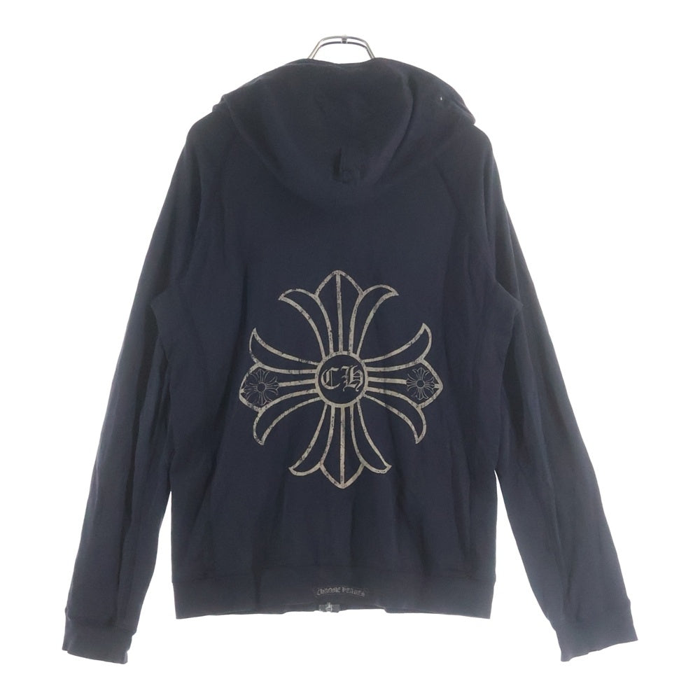 CHROME HEARTS(クロムハーツ) OLD CH PLUS オールド CHプラスプリント ダガージップアップフーディーパーカー ブラック