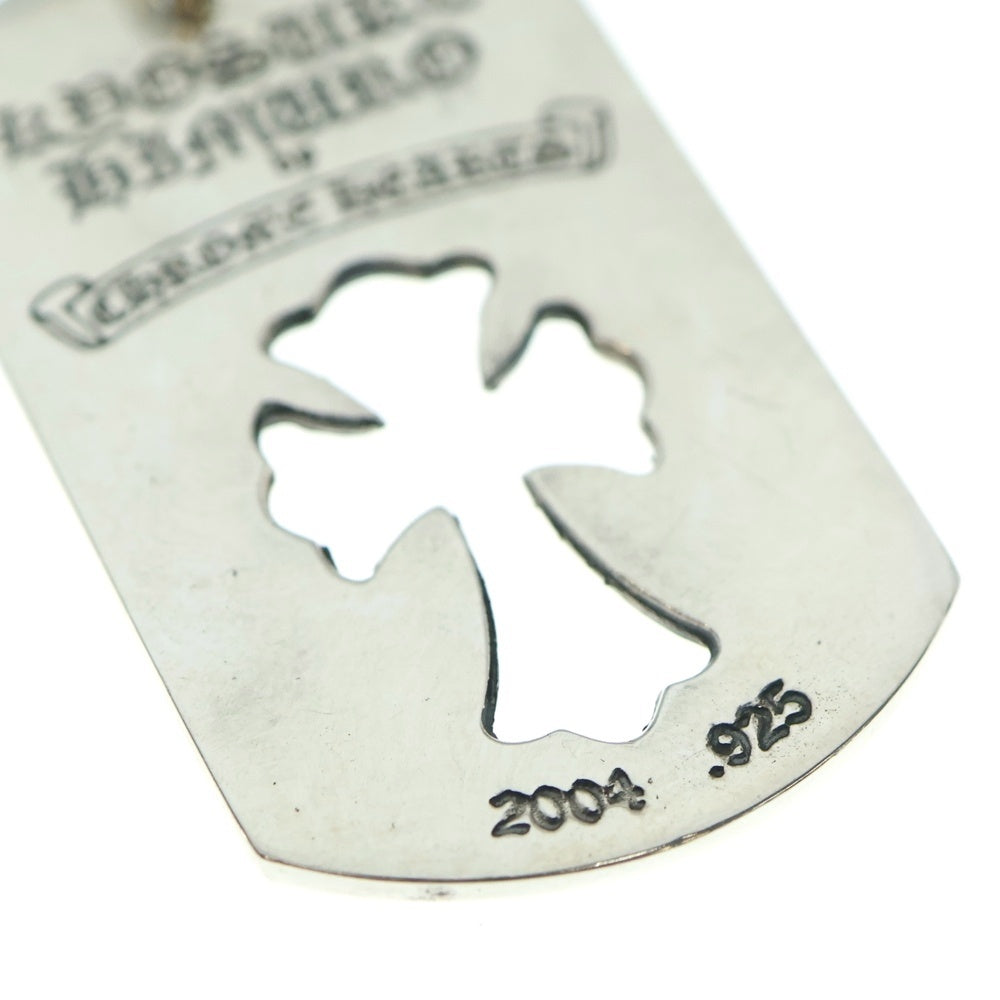 CHROME HEARTS(クロムハーツ) 氷室京介 カットアウトラージドッグタグ シルバーネックレストップ