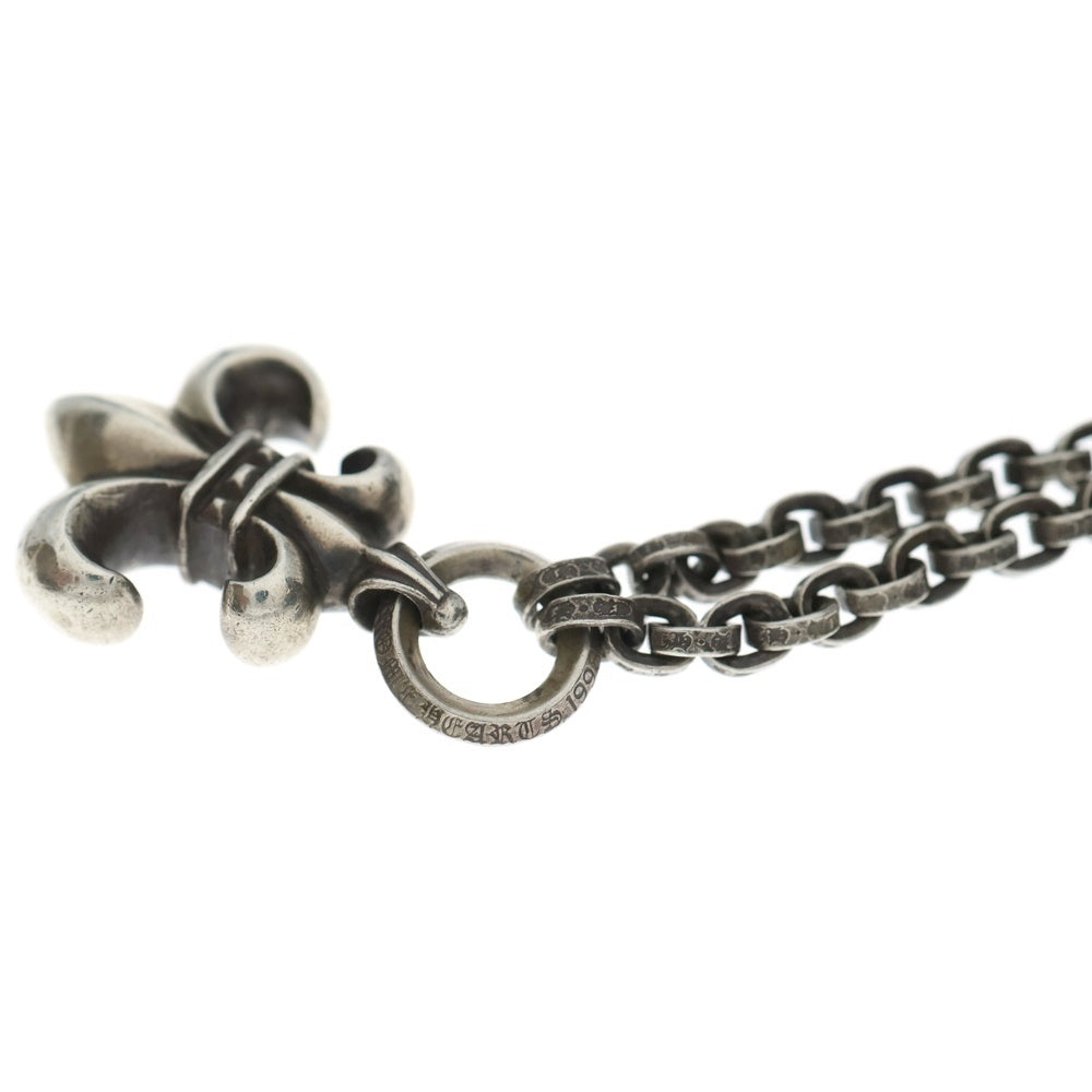 CHROME HEARTS(クロムハーツ) PAPER CHAIN NECKLACE BS FLEUR クロムハーツ BS フレア ペンダント ペーパーチェーン ネックレス シルバー