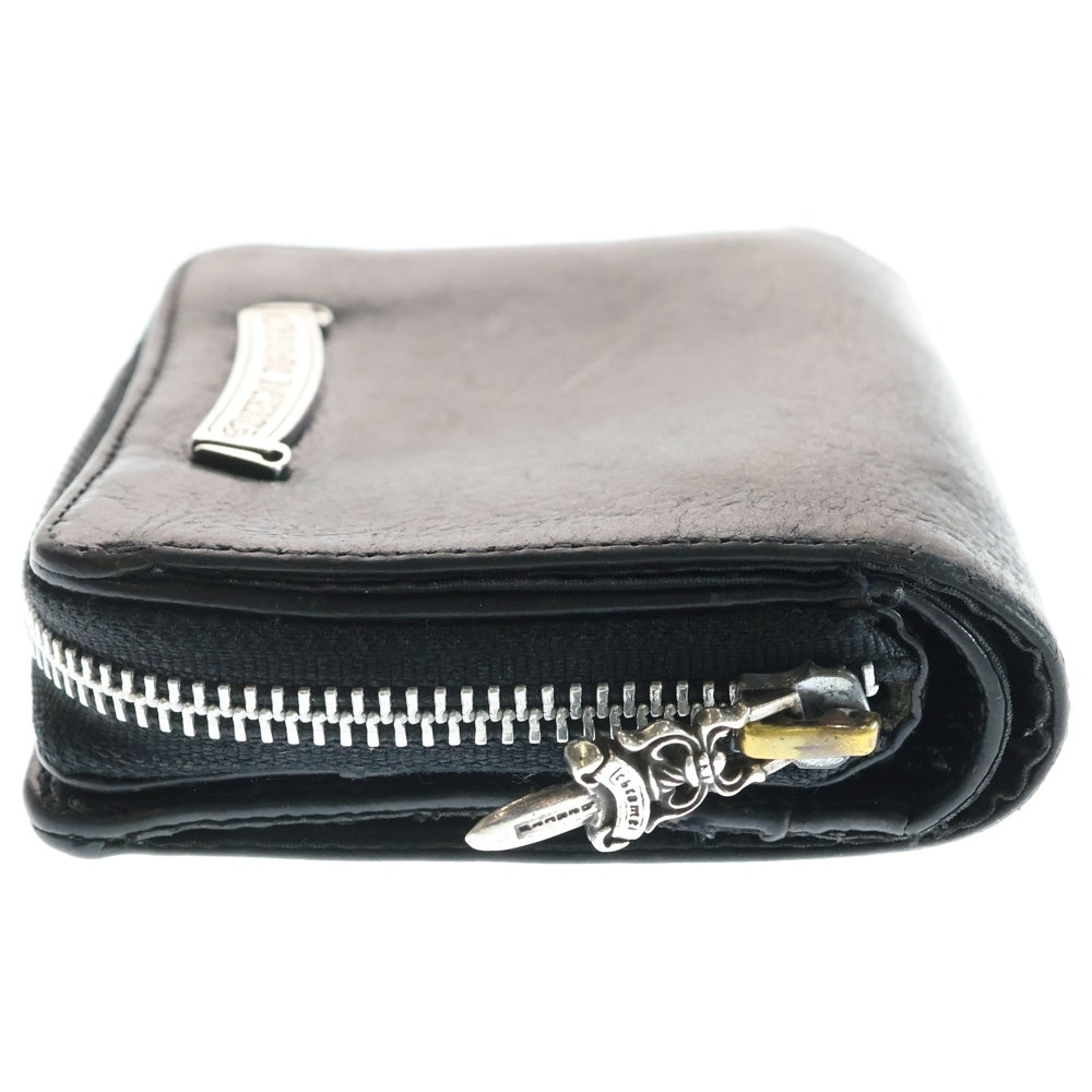 CHROME HEARTS(クロムハーツ) SQ ZIP BILL スクエアジップビル レザーウォレット 財布 ブラック BCA376