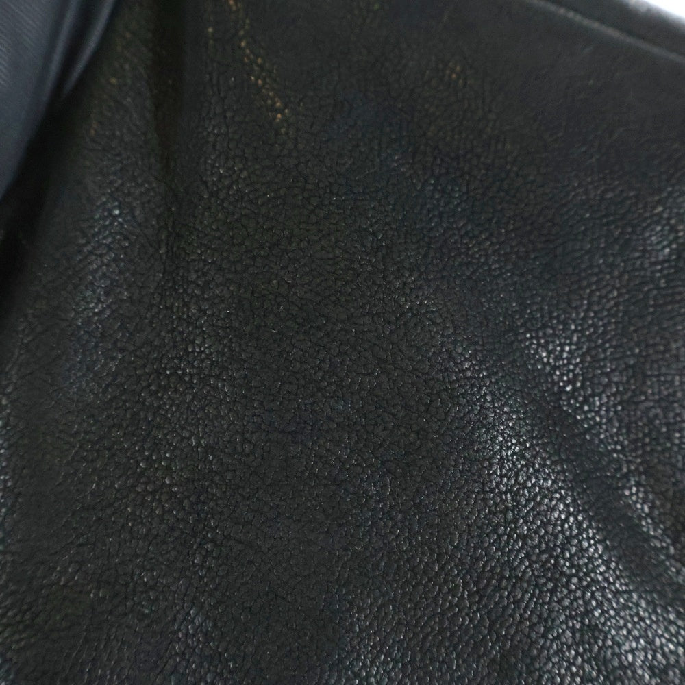 CHROME HEARTS(クロムハーツ) PUFFY WSTRN パフィウエスタン フレアニーレザーヨーク CHクロスボタン ダガージップ ダウンベスト ジャケット ブラック