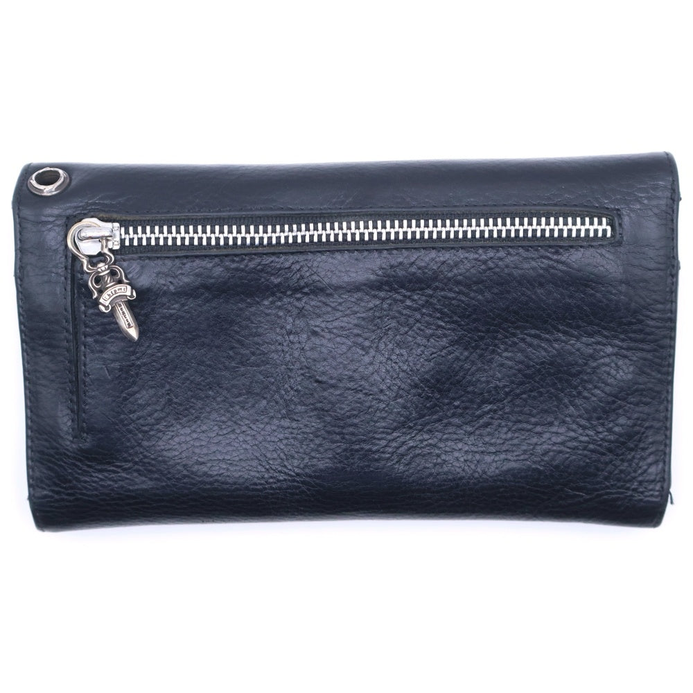 CHROME HEARTS(クロムハーツ) WAVE ウェーブ レザーウォレット 財布 ブラックBCA375