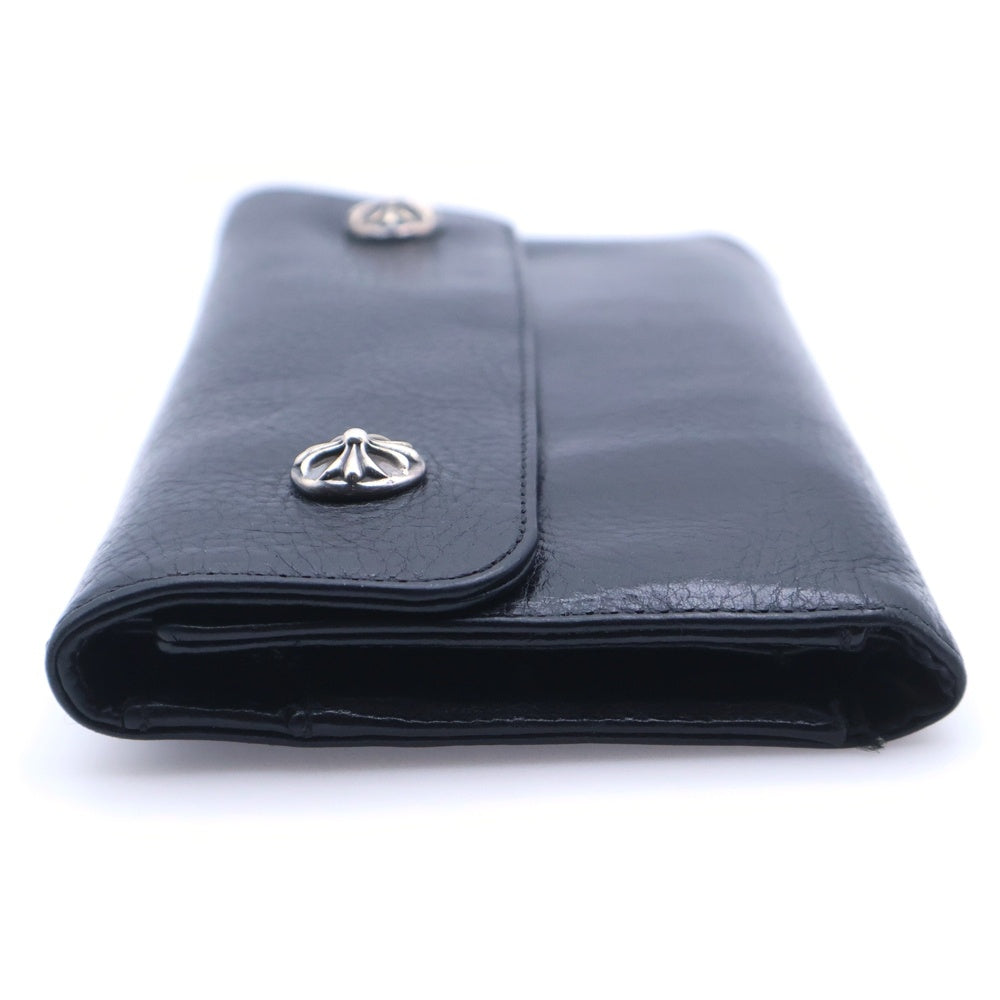 CHROME HEARTS(クロムハーツ) WAVE ウェーブ レザーウォレット 財布 ブラックBCA375