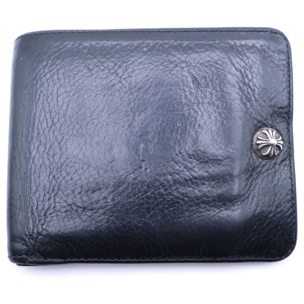 CHROME HEARTS(クロムハーツ) 1SNAP 1スナップ クロス ボールボタン レザーウォレット 財布 ブラック BCA361