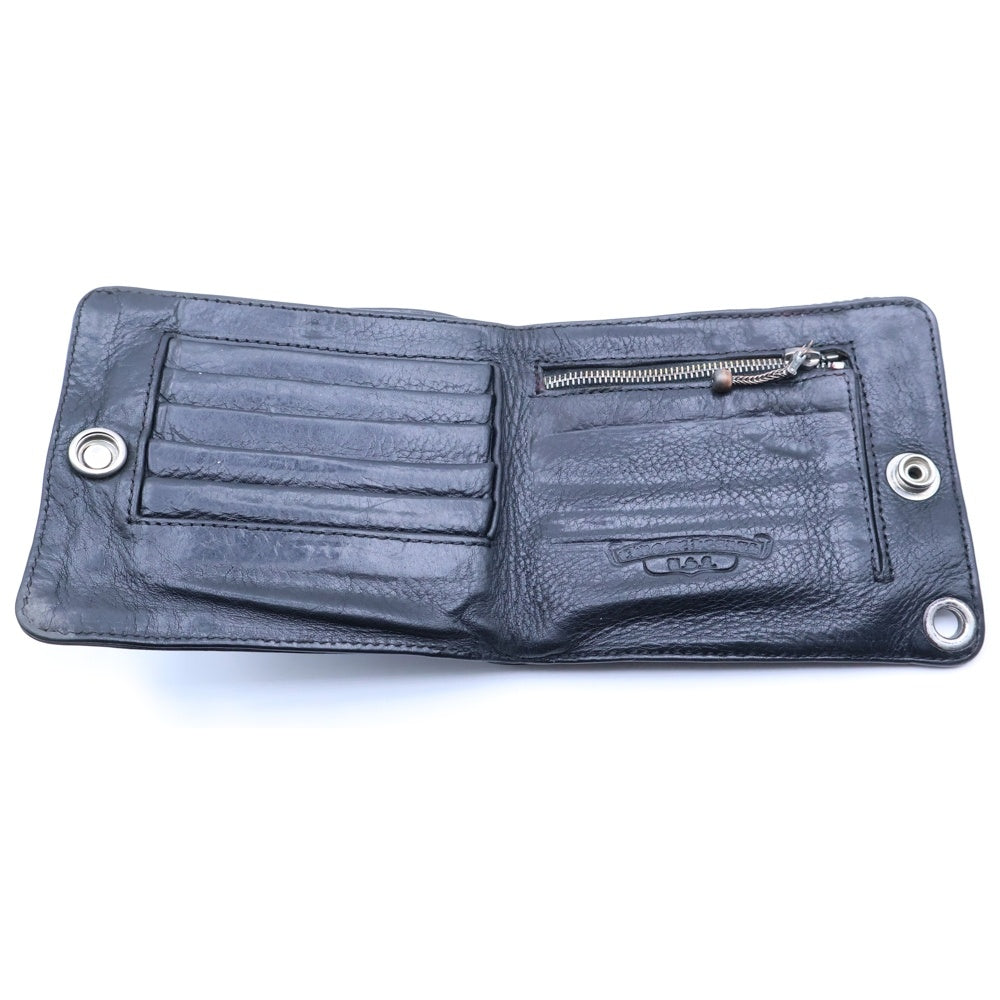 CHROME HEARTS(クロムハーツ) 1SNAP 1スナップ クロス ボールボタン レザーウォレット 財布 ブラック BCA361