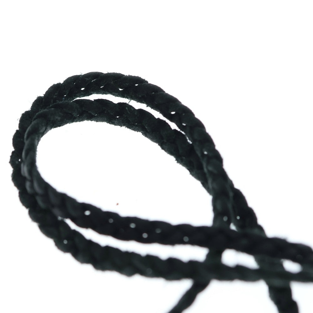 CHROME HEARTS(クロムハーツ) LEATHER BRAID スクロールレザーブレード ネックレス ブラック/シルバー