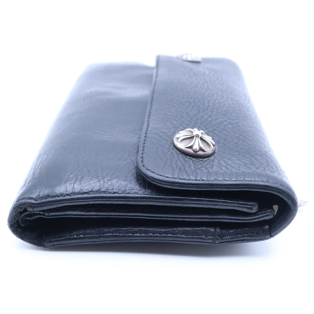 CHROME HEARTS(クロムハーツ) WAVE CROSS BALL ウェーブ クロスボールボタンレザーウォレット財布