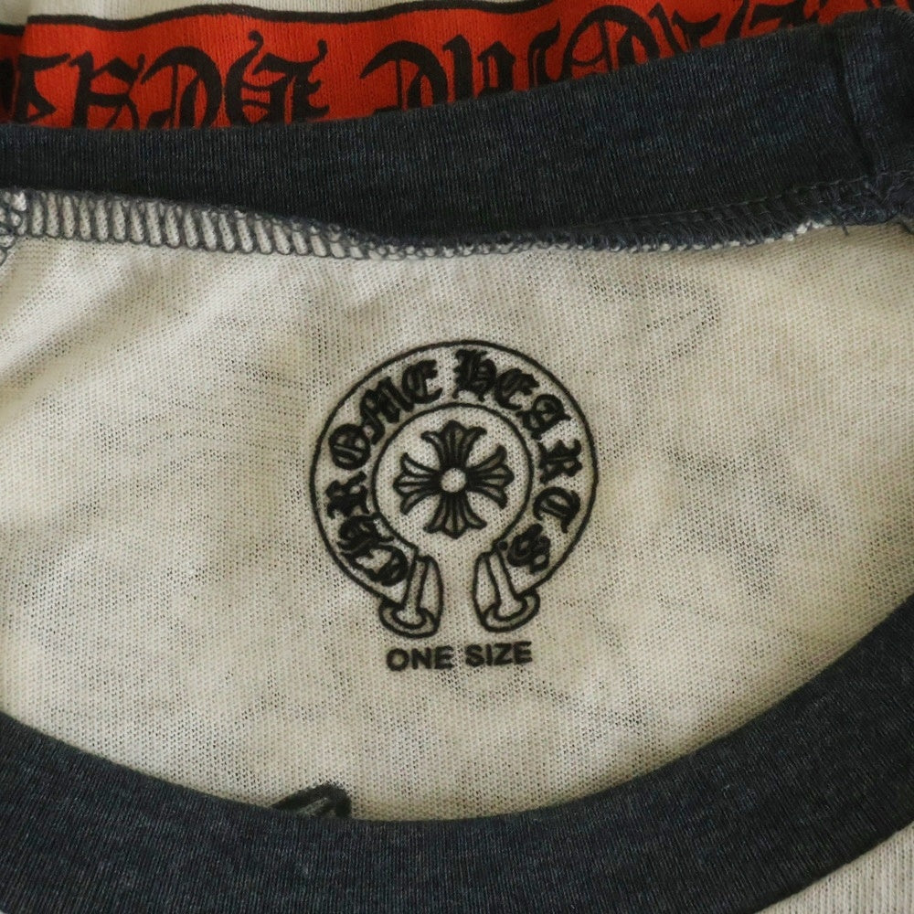 CHROME HEARTS(クロムハーツ) STAR PRINT スタープリント ラグランスリーブ 七分丈Tシャツ カットソー グレー/ホワイト
