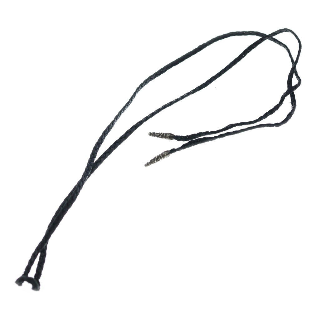 CHROME HEARTS(クロムハーツ) LEATHER BRAID スクロールレザーブレード シルバーネックレス