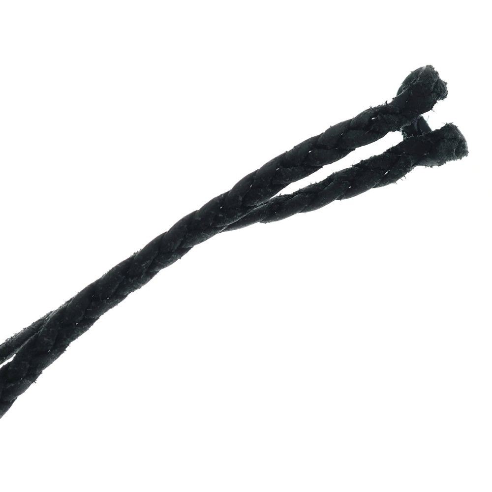 CHROME HEARTS(クロムハーツ) LEATHER BRAID スクロールレザーブレード シルバーネックレス