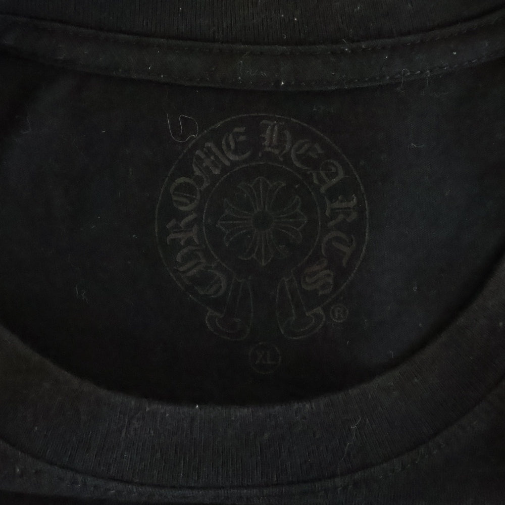 CHROME HEARTS(クロムハーツ) CEMETERY バックセメタリープリント クルーネック 長袖Tシャツ ブラック/グリーン