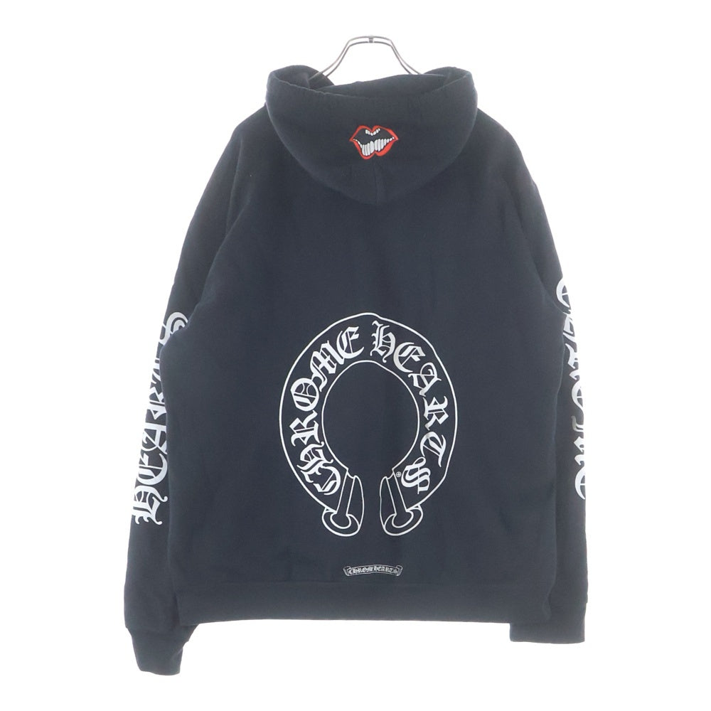 CHROME HEARTS(クロムハーツ) SWTSHRT PLVR MATTY BOY バックホースシュープリントパーカー フーディー ブラック